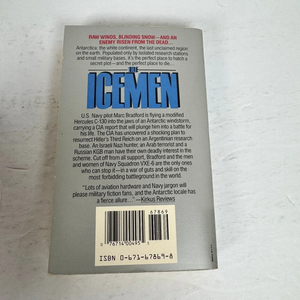 The Icemen M.E. Morris 1989 First Printing Military Fiction Pocket Books‎